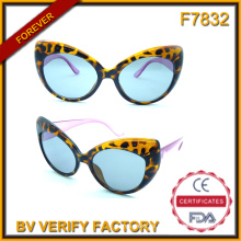 F7832 Fox ojo en forma de anteojos de sol de moda barata marco sin cojines de nariz